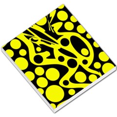 Black And Yellow Abstract Desing Small Memo Pads by Valentinaart