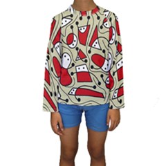 Playful Abstraction Kid s Long Sleeve Swimwear by Valentinaart