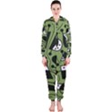 Playful abstract art - green Hooded Jumpsuit (Ladies)  View1