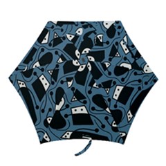 Playful Abstract Art - Blue Mini Folding Umbrellas by Valentinaart