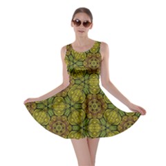 Camo Abstract Shell Pattern Skater Dress