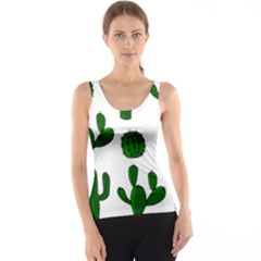 Cactuses Pattern Tank Top by Valentinaart