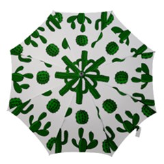 Cactuses Pattern Hook Handle Umbrellas (large) by Valentinaart