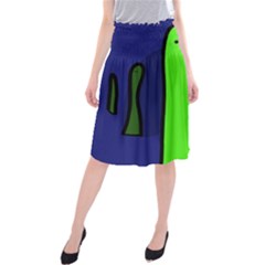 Green Snakes Midi Beach Skirt by Valentinaart