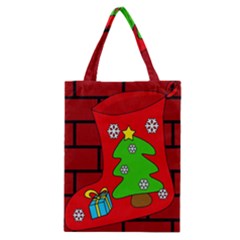 Christmas Sock Classic Tote Bag by Valentinaart