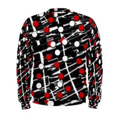 Red And White Dots Men s Sweatshirt by Valentinaart
