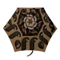 Funny Coffee Beans Brown Typography Mini Folding Umbrellas by yoursparklingshop