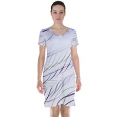 Lilac Stripes Short Sleeve Nightdress