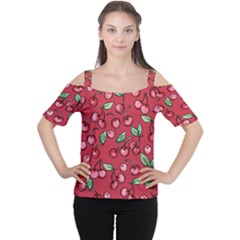 Cherry Cherries For Spring Women s Cutout Shoulder Tee
