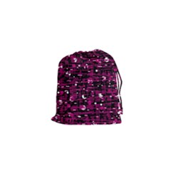 Magenta Abstract Art Drawstring Pouches (xs)  by Valentinaart