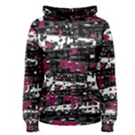 Magenta, white and gray decor Women s Pullover Hoodie