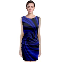 Blue Decorative Twist Classic Sleeveless Midi Dress by Valentinaart