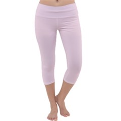 Pink Color Design Capri Yoga Leggings by picsaspassion