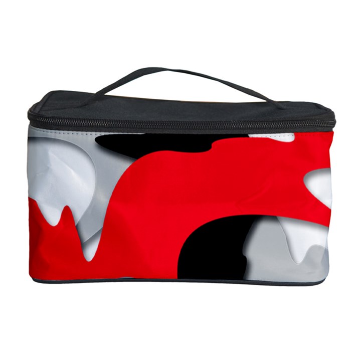 Gray, red and black shape Cosmetic Storage Case