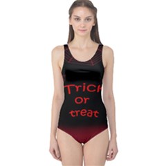 Trick Or Treat 2 One Piece Swimsuit by Valentinaart