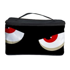 Happy Halloween - Red Eyes Monster Cosmetic Storage Case by Valentinaart