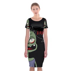 Halloween Zombie Classic Short Sleeve Midi Dress by Valentinaart