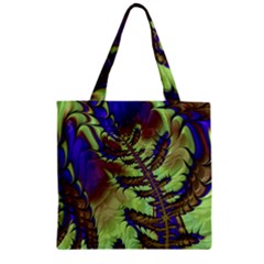 Freaky Friday, Blue Green Zipper Grocery Tote Bag