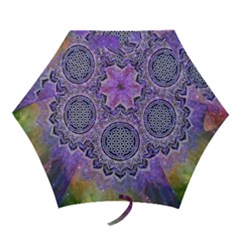 Flower Of Life Indian Ornaments Mandala Universe Mini Folding Umbrellas by EDDArt