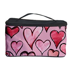 Artistic Valentine Hearts Cosmetic Storage Case by BubbSnugg