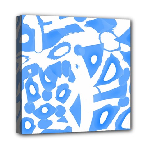 Blue Summer Design Mini Canvas 8  X 8  by Valentinaart