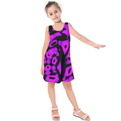 Purple Design Kids  Sleeveless Dress by Valentinaart
