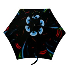 Black Magic Woman Mini Folding Umbrellas by Valentinaart