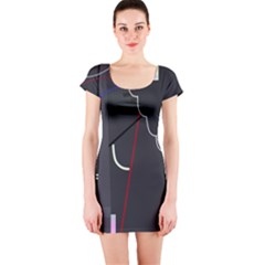 Plug In Short Sleeve Bodycon Dress by Valentinaart