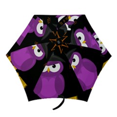 Who Is A Witch? - Purple Mini Folding Umbrellas by Valentinaart