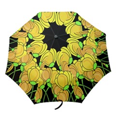 Yellow Tulips Folding Umbrellas by Valentinaart