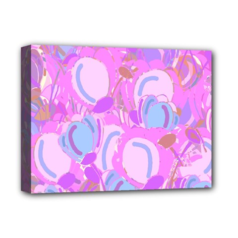 Pink Garden Deluxe Canvas 16  X 12   by Valentinaart