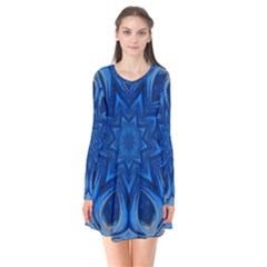 Blue Blossom Mandala Flare Dress by designworld65