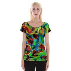 Colorful Smoothie  Women s Cap Sleeve Top by Valentinaart