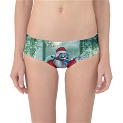 Funny Santa Claus In The Underwater World Classic Bikini Bottoms by FantasyWorld7
