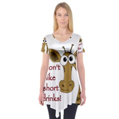 Giraffe Joke Short Sleeve Tunic  by Valentinaart