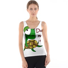 Turtle Joke Tank Top by Valentinaart