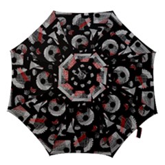 Red Shadows Hook Handle Umbrellas (small) by Valentinaart