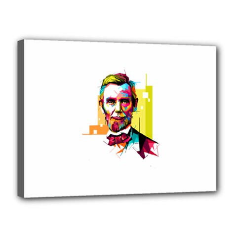 Abraham Lincoln Canvas 16  X 12  by bhazkaragriz