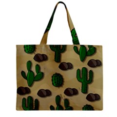 Cactuses Zipper Mini Tote Bag by Valentinaart