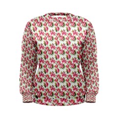 Gorgeous Pink Flower Pattern Women s Sweatshirt by Brittlevirginclothing