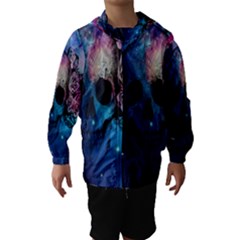Colorful Space Skull Pattern Hooded Wind Breaker (kids) by Brittlevirginclothing