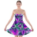  Teal Violet Crystal Palace, Abstract Cosmic Heart Strapless Bra Top Dress View1
