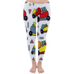 Toy Cars Pattern Classic Winter Leggings by Valentinaart