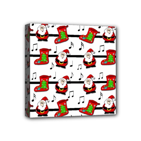 Xmas Song Pattern Mini Canvas 4  X 4  by Valentinaart