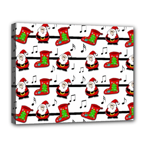 Xmas Song Pattern Canvas 14  X 11  by Valentinaart