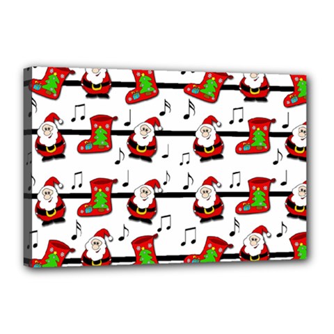 Xmas Song Pattern Canvas 18  X 12  by Valentinaart