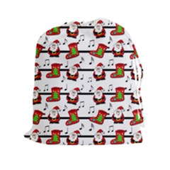 Xmas Song Pattern Drawstring Pouches (xxl) by Valentinaart
