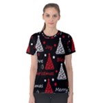New Year pattern - red Women s Cotton Tee