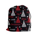 New Year pattern - red Drawstring Pouches (Extra Large) View1