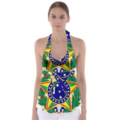 Coat Of Arms Of Brazil Babydoll Tankini Top by abbeyz71